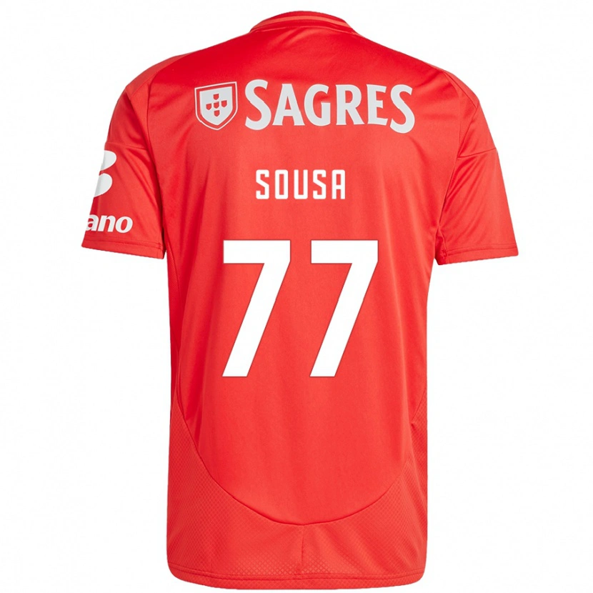 Danxen Heren Gerson Sousa #77 Rood Wit Thuisshirt Thuistenue 2024/25 T-Shirt