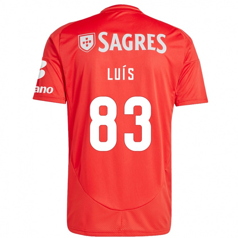 Danxen Heren Rafael Luís #83 Rood Wit Thuisshirt Thuistenue 2024/25 T-Shirt