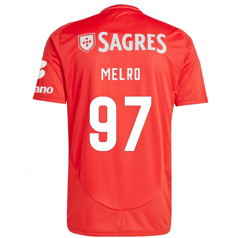 Danxen Heren José Melro #97 Rood Wit Thuisshirt Thuistenue 2024/25 T-Shirt