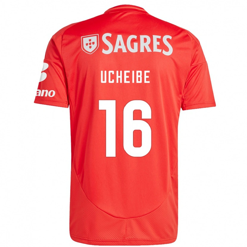 Danxen Heren Christy Ucheibe #16 Rood Wit Thuisshirt Thuistenue 2024/25 T-Shirt
