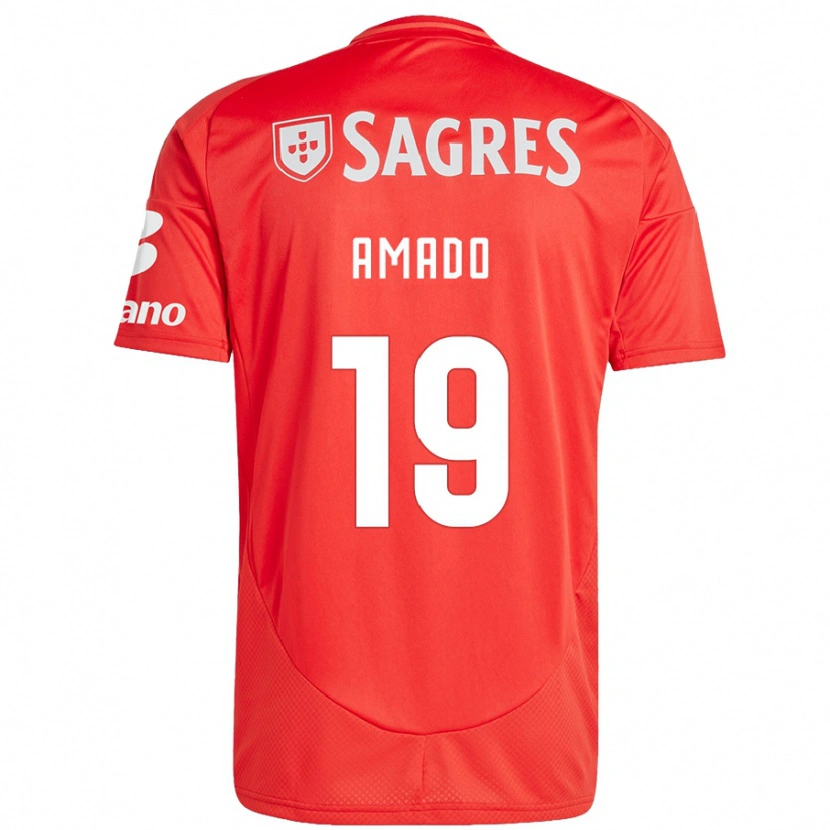 Danxen Heren Catarina Amado #19 Rood Wit Thuisshirt Thuistenue 2024/25 T-Shirt