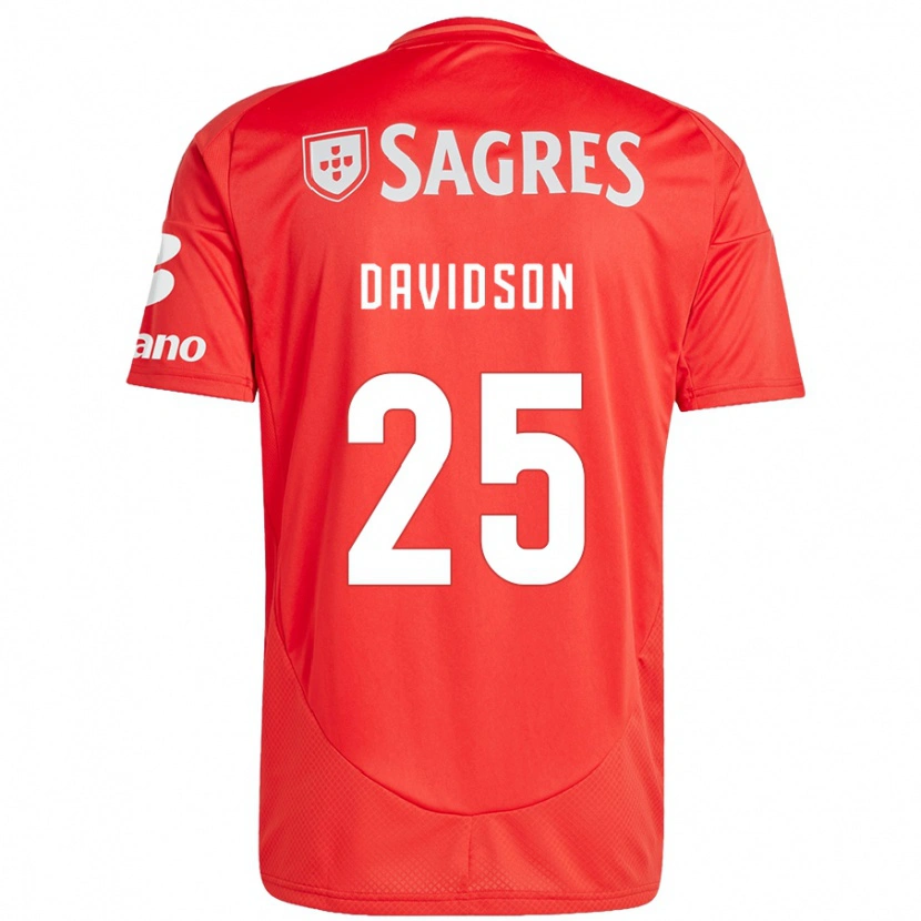 Danxen Heren Chandra Davidson #25 Rood Wit Thuisshirt Thuistenue 2024/25 T-Shirt