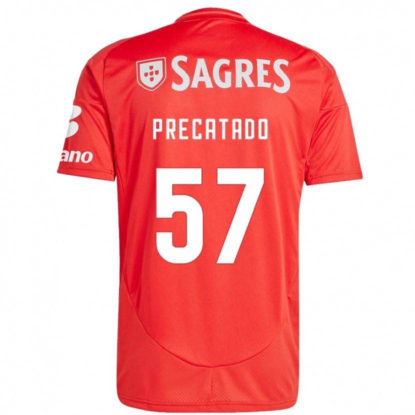 Danxen Heren Precatado #57 Rood Wit Thuisshirt Thuistenue 2024/25 T-Shirt