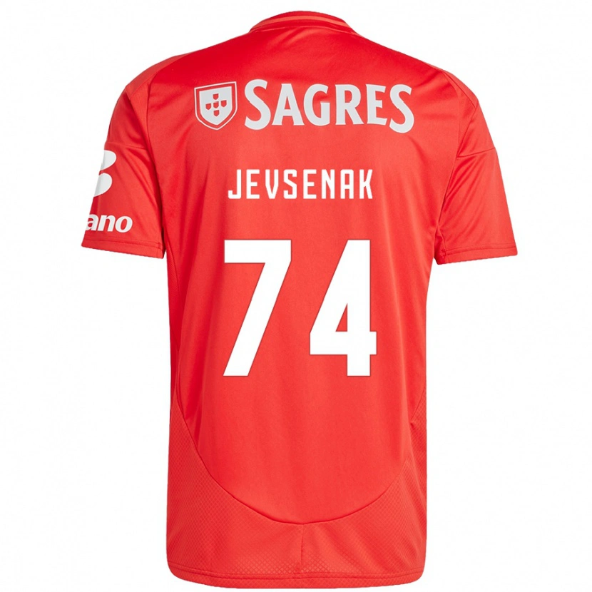 Danxen Heren Zan Jevsenak #74 Rood Wit Thuisshirt Thuistenue 2024/25 T-Shirt