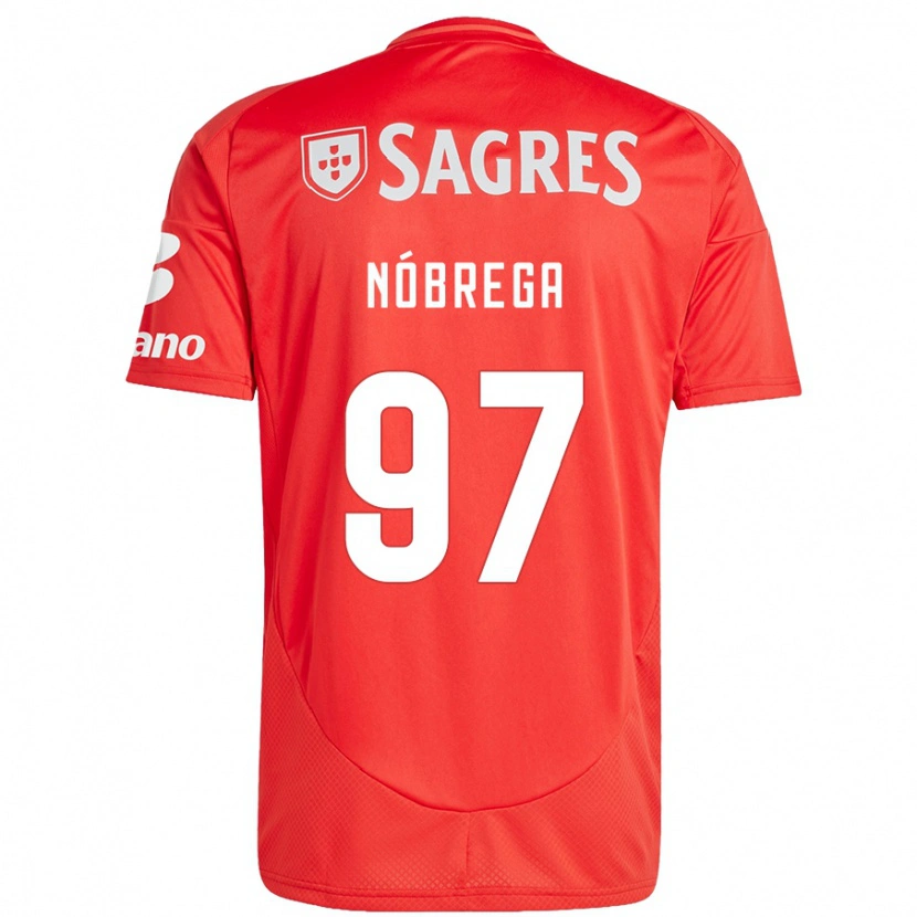 Danxen Heren Ricardo Nóbrega #97 Rood Wit Thuisshirt Thuistenue 2024/25 T-Shirt