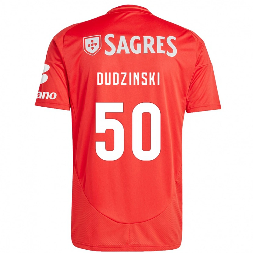 Danxen Heren Marcel Dudzinski #50 Rood Wit Thuisshirt Thuistenue 2024/25 T-Shirt