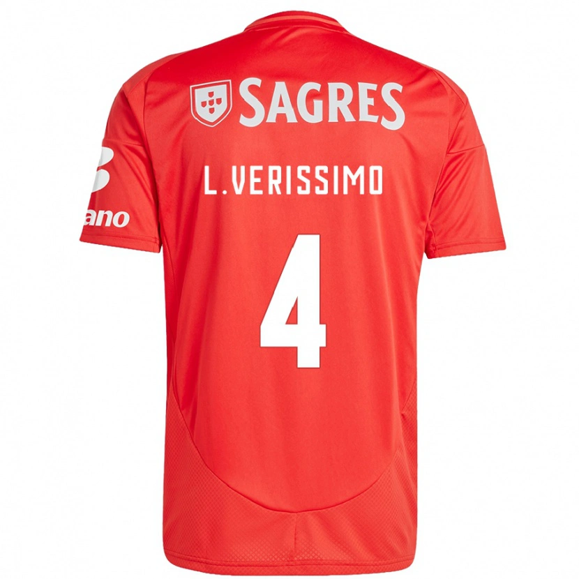 Danxen Heren Lucas Verissimo #4 Rood Wit Thuisshirt Thuistenue 2024/25 T-Shirt