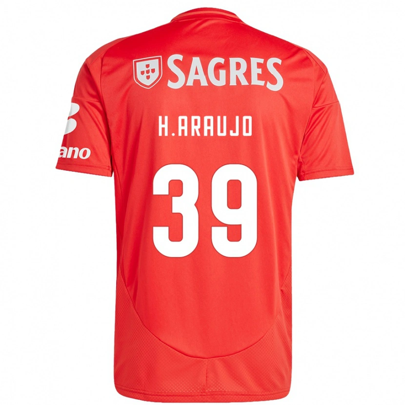 Danxen Heren Henrique Araujo #39 Rood Wit Thuisshirt Thuistenue 2024/25 T-Shirt