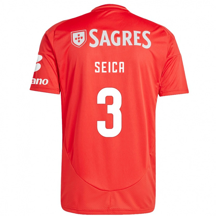 Danxen Heren Ana Seica #3 Rood Wit Thuisshirt Thuistenue 2024/25 T-Shirt
