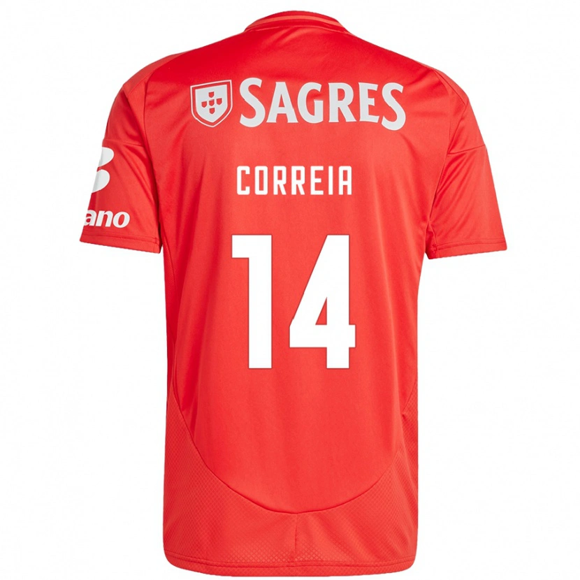 Danxen Heren Carolina Correia #14 Rood Wit Thuisshirt Thuistenue 2024/25 T-Shirt