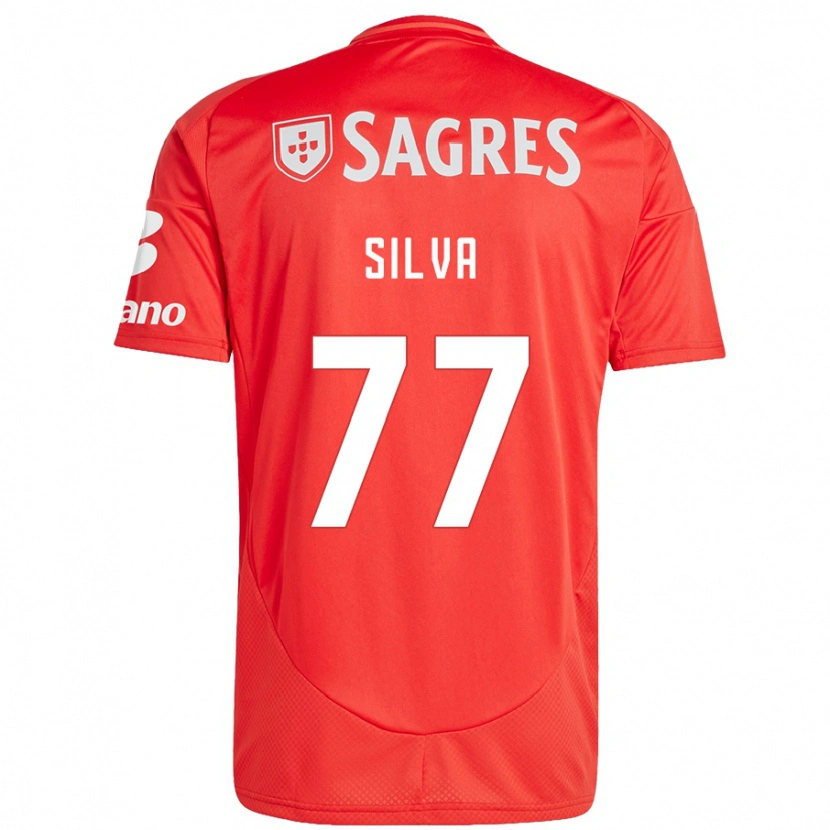 Danxen Heren Jessica Silva #77 Rood Wit Thuisshirt Thuistenue 2024/25 T-Shirt