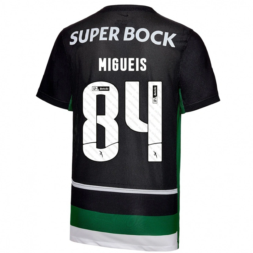 Danxen Heren Pedro Miguéis #84 Zwart Wit Groen Thuisshirt Thuistenue 2024/25 T-Shirt