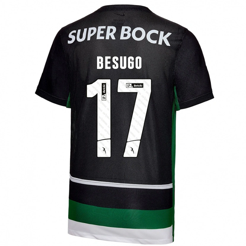 Danxen Heren Neuza Besugo #17 Zwart Wit Groen Thuisshirt Thuistenue 2024/25 T-Shirt