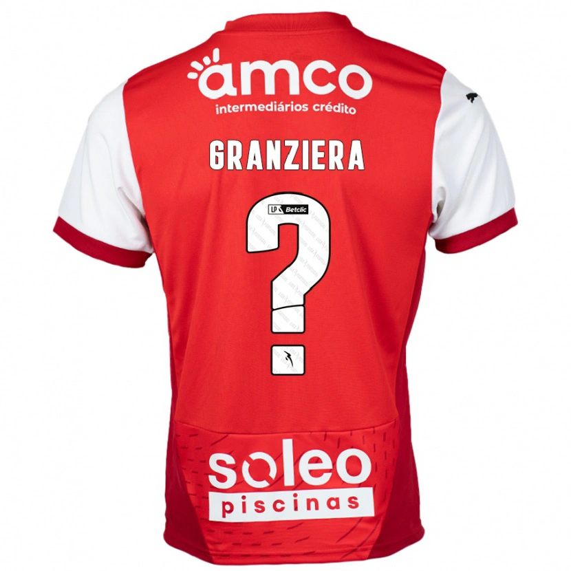 Danxen Heren Emanuele Granziera #0 Rood Wit Thuisshirt Thuistenue 2024/25 T-Shirt