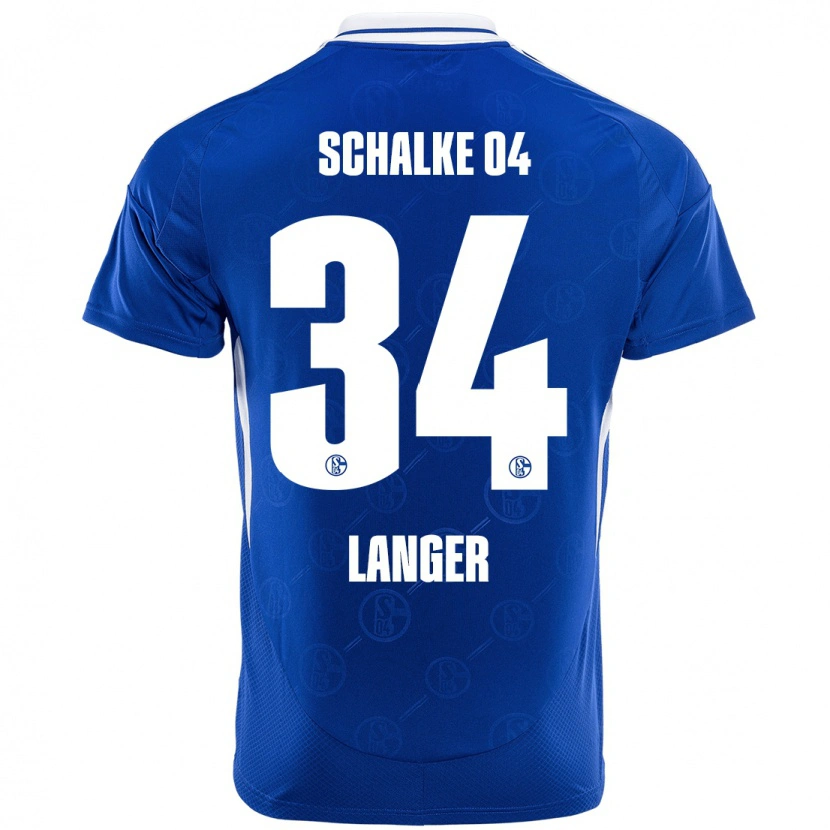 Danxen Heren Michael Langer #34 Koningsblauw Thuisshirt Thuistenue 2024/25 T-Shirt