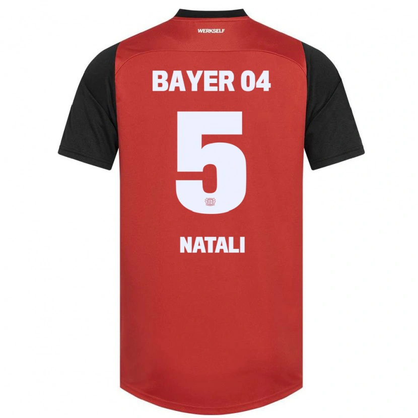 Danxen Heren Andrea Natali #5 Rood Zwart Thuisshirt Thuistenue 2024/25 T-Shirt