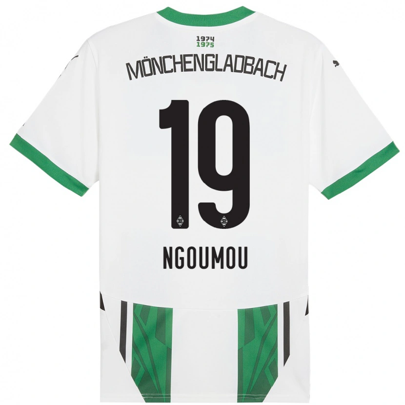 Danxen Heren Nathan Ngoumou #19 Wit Groen Thuisshirt Thuistenue 2024/25 T-Shirt