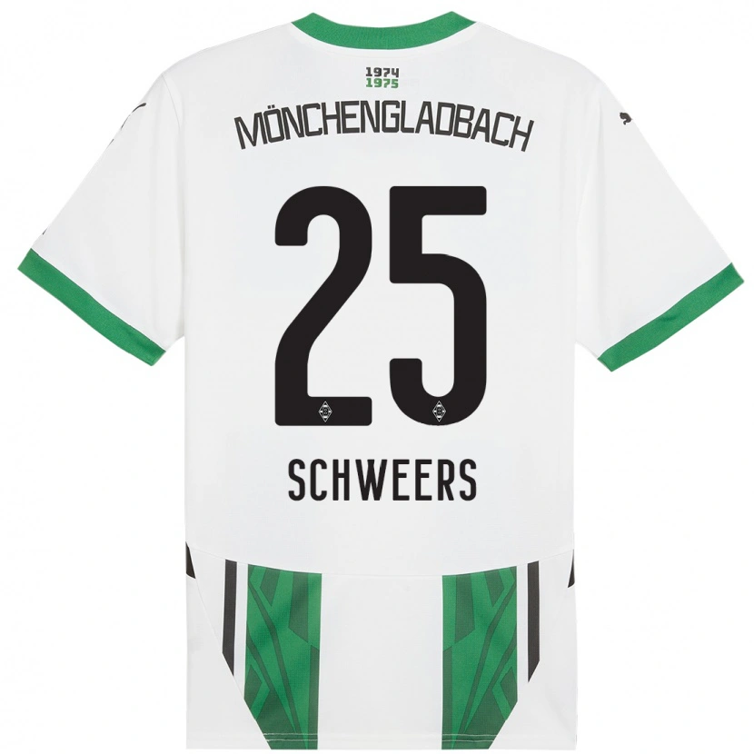 Danxen Heren Lion Schweers #25 Wit Groen Thuisshirt Thuistenue 2024/25 T-Shirt