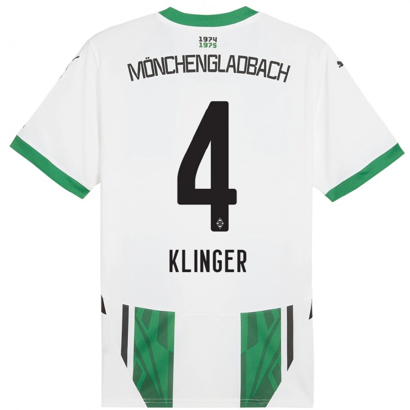 Danxen Heren Nina Klinger #4 Wit Groen Thuisshirt Thuistenue 2024/25 T-Shirt