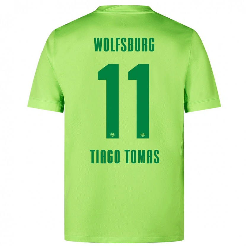 Danxen Heren Tiago Tomás #11 Fluorescerend Groen Thuisshirt Thuistenue 2024/25 T-Shirt