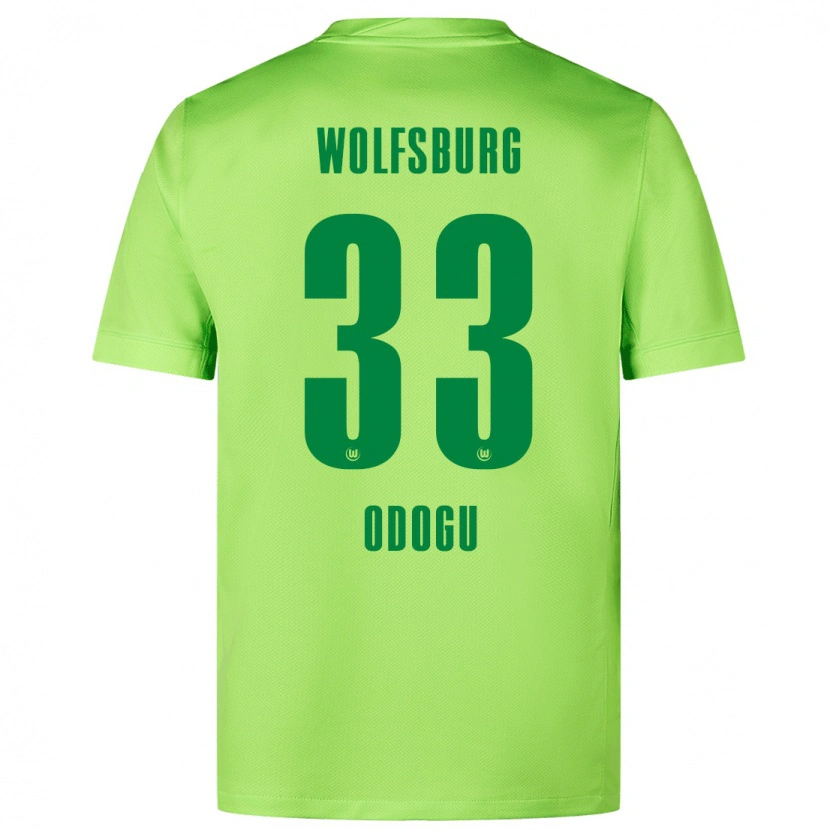 Danxen Heren David Odogu #33 Fluorescerend Groen Thuisshirt Thuistenue 2024/25 T-Shirt