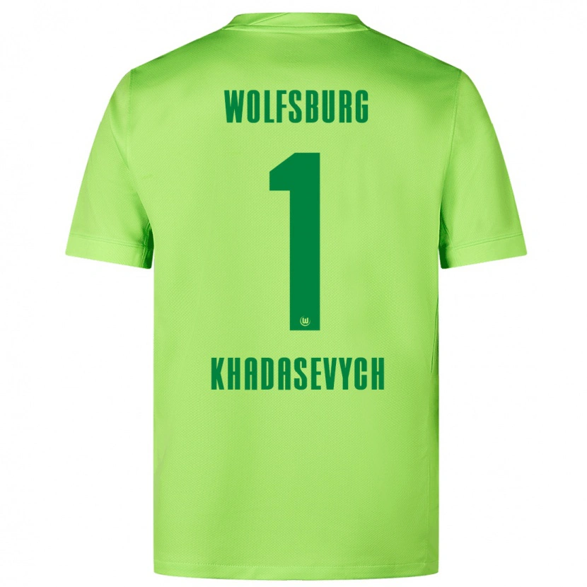 Danxen Heren Kyrylo Khadasevych #1 Fluorescerend Groen Thuisshirt Thuistenue 2024/25 T-Shirt