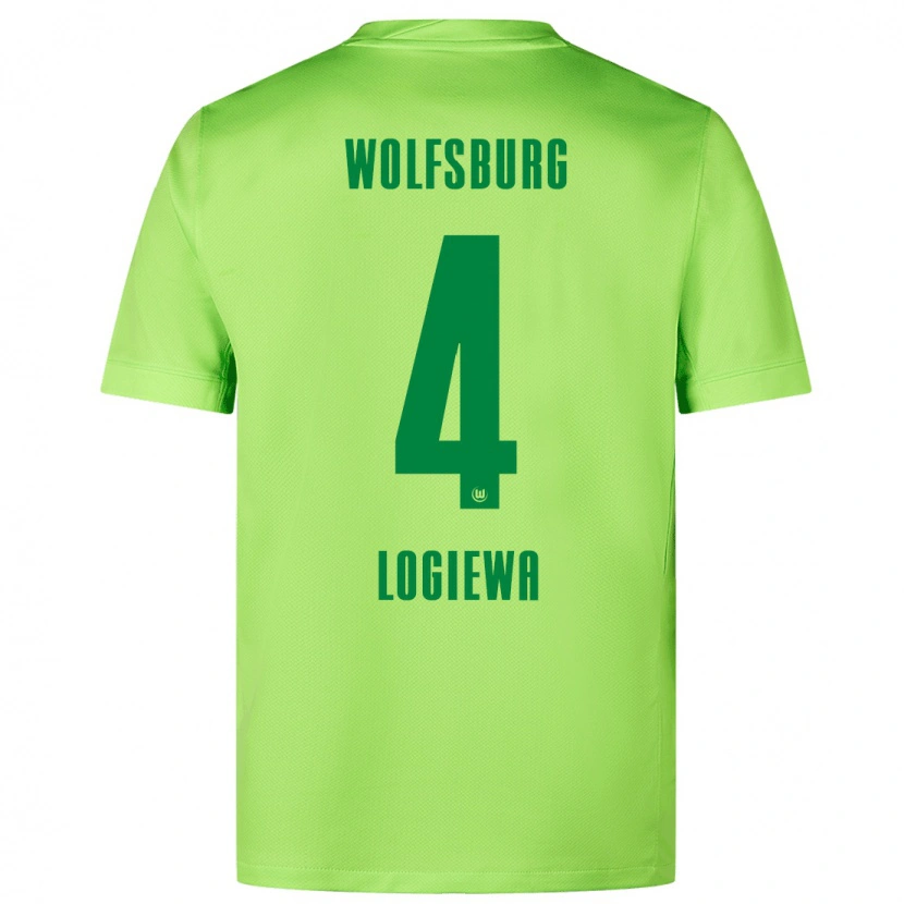 Danxen Heren Luca Logiewa #4 Fluorescerend Groen Thuisshirt Thuistenue 2024/25 T-Shirt