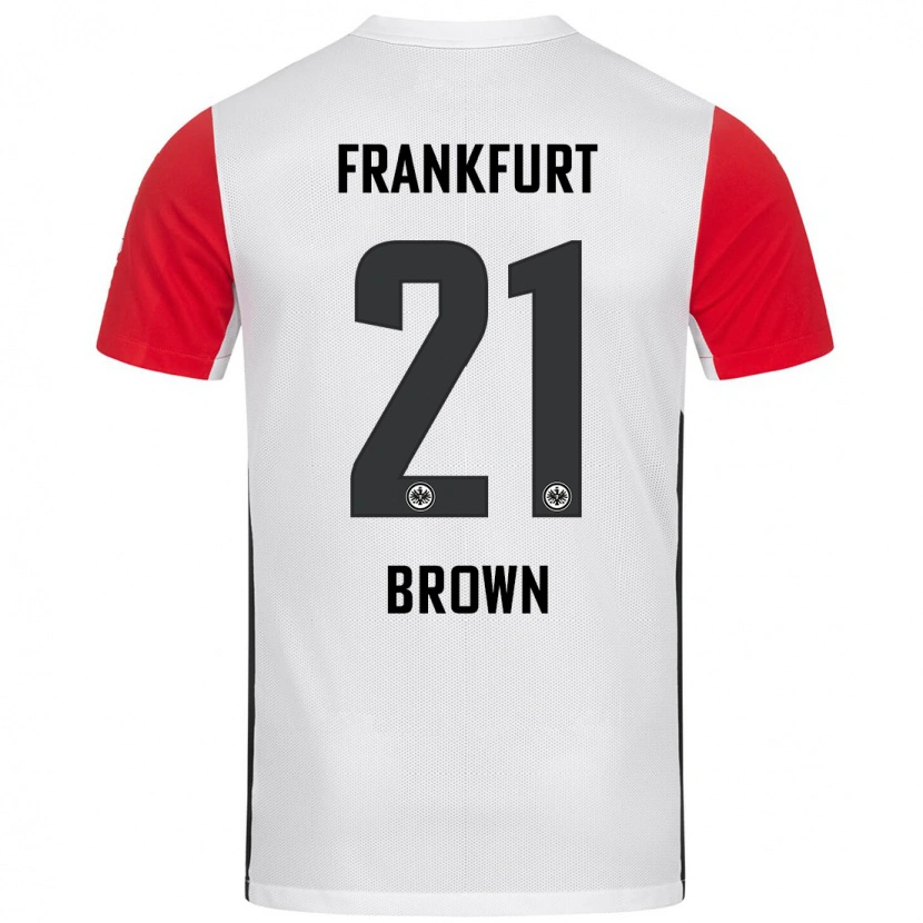 Danxen Heren Nathaniel Brown #21 Wit Rood Thuisshirt Thuistenue 2024/25 T-Shirt