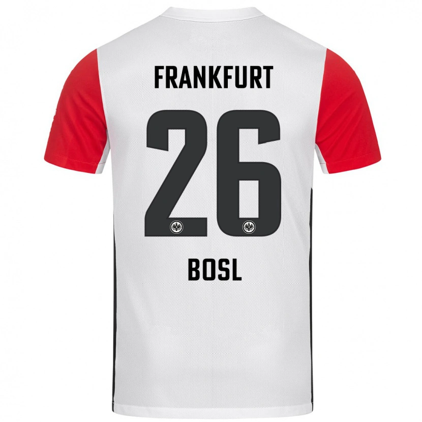 Danxen Heren Cara Bosl #26 Wit Rood Thuisshirt Thuistenue 2024/25 T-Shirt