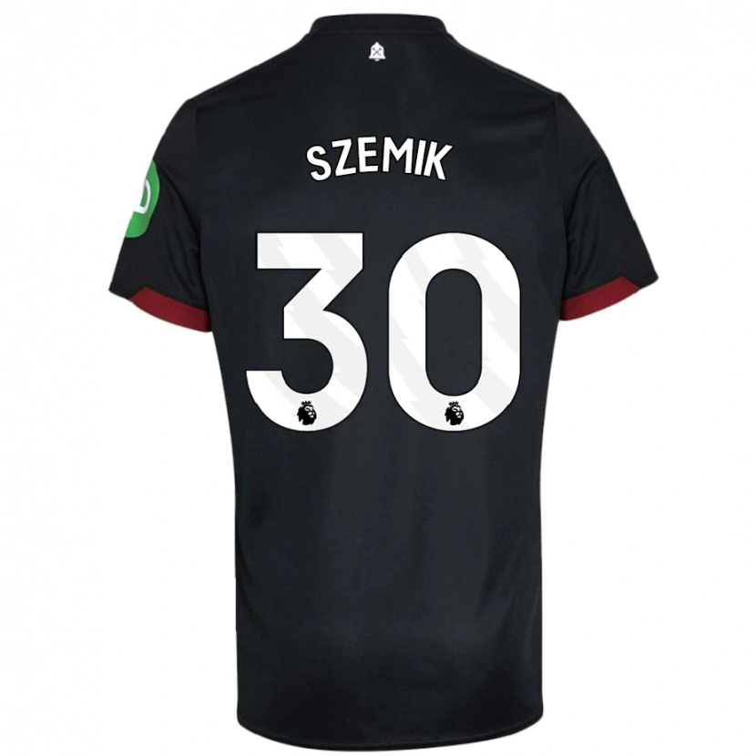 Danxen Heren Kinga Szemik #30 Zwart Wit Uitshirt Uittenue 2024/25 T-Shirt