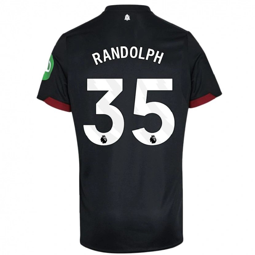 Danxen Heren Darren Randolph #35 Zwart Wit Uitshirt Uittenue 2024/25 T-Shirt