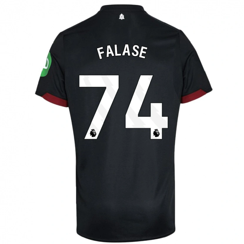 Danxen Heren Asher Falase #74 Zwart Wit Uitshirt Uittenue 2024/25 T-Shirt