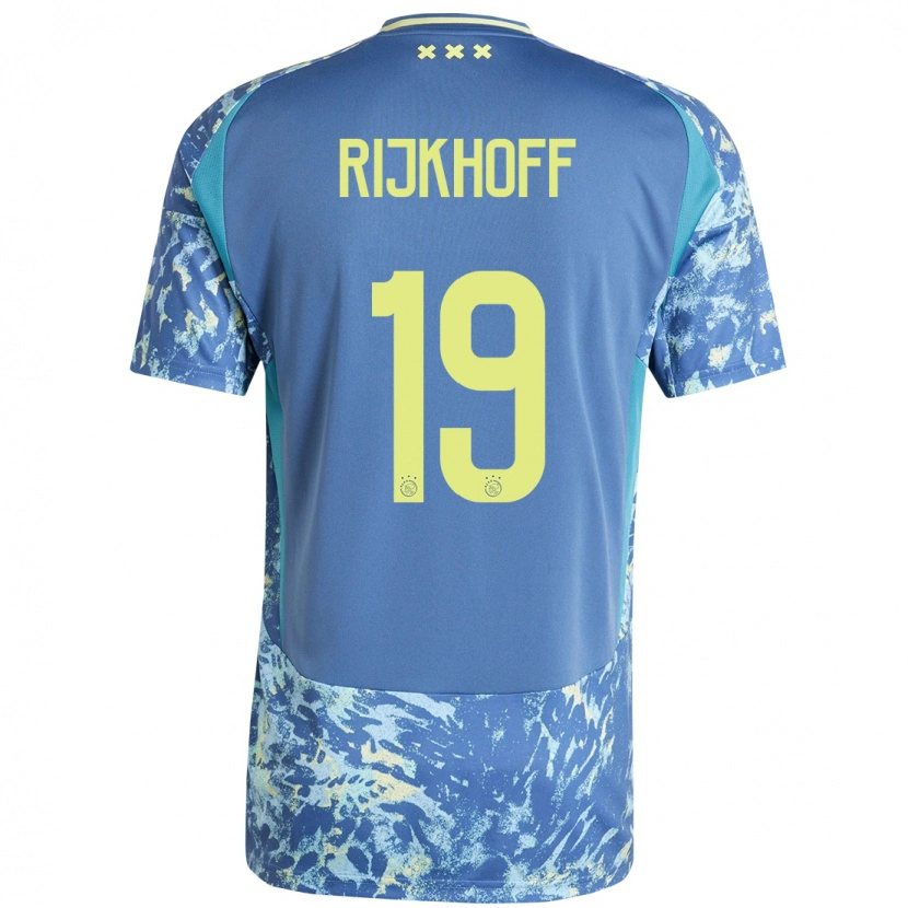 Danxen Heren Julian Rijkhoff #19 Grijs Blauw Geel Uitshirt Uittenue 2024/25 T-Shirt