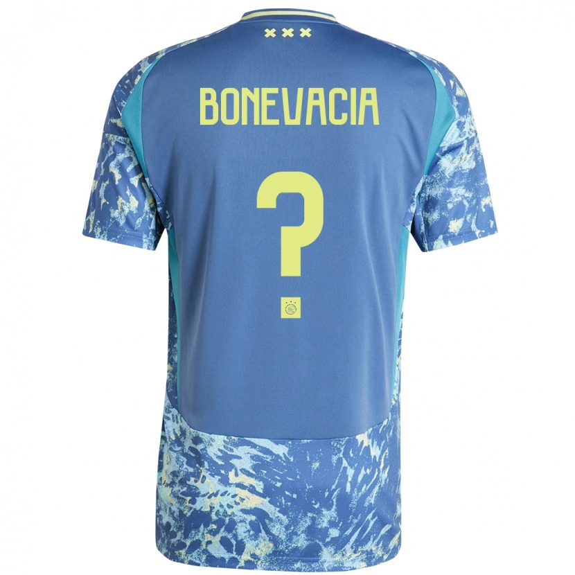 Danxen Heren Giuliano Bonevacia #0 Grijs Blauw Geel Uitshirt Uittenue 2024/25 T-Shirt
