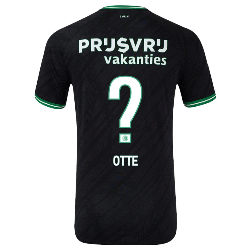 Danxen Heren Björn Otte #0 Zwart Groen Uitshirt Uittenue 2024/25 T-Shirt