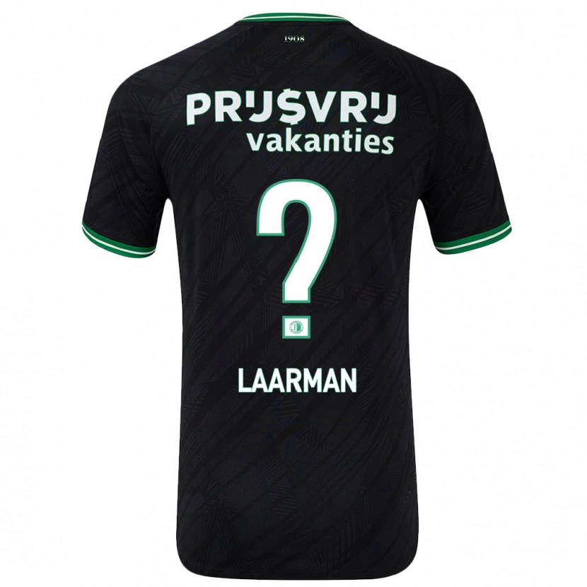 Danxen Heren Jimmi Laarman #0 Zwart Groen Uitshirt Uittenue 2024/25 T-Shirt