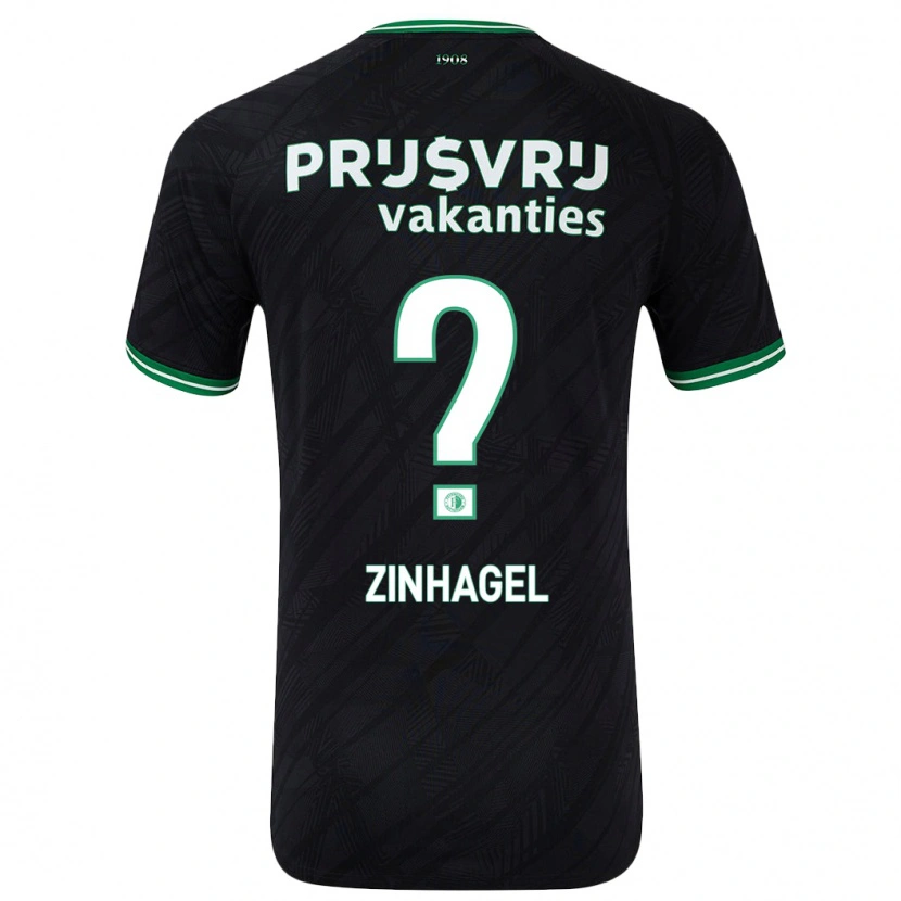 Danxen Heren Jivayno Zinhagel #0 Zwart Groen Uitshirt Uittenue 2024/25 T-Shirt