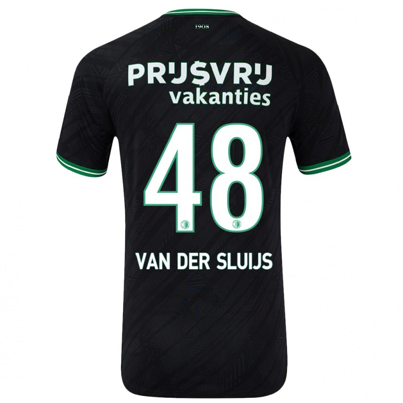Danxen Heren Joep Van Der Sluijs #48 Zwart Groen Uitshirt Uittenue 2024/25 T-Shirt