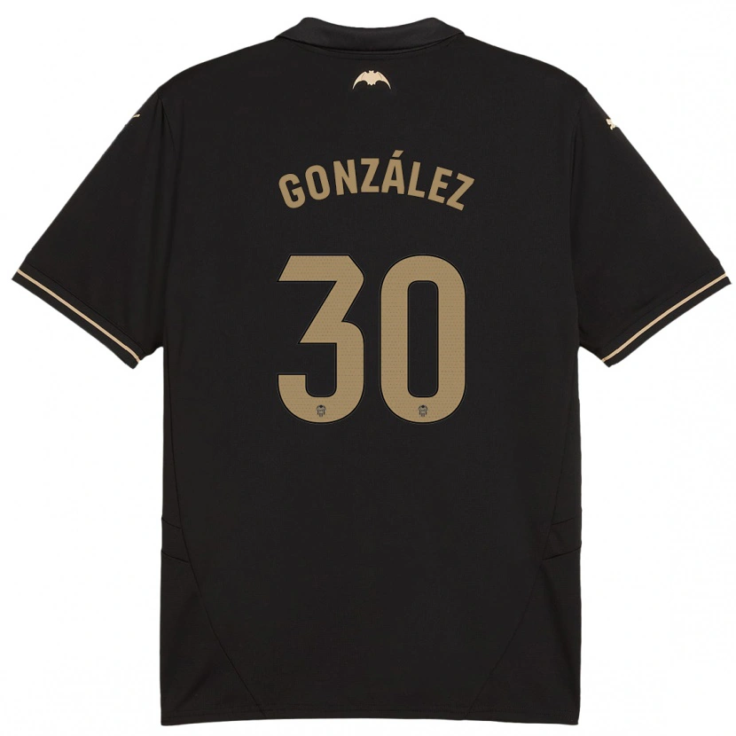 Danxen Heren Hugo González #30 Zwart Uitshirt Uittenue 2024/25 T-Shirt