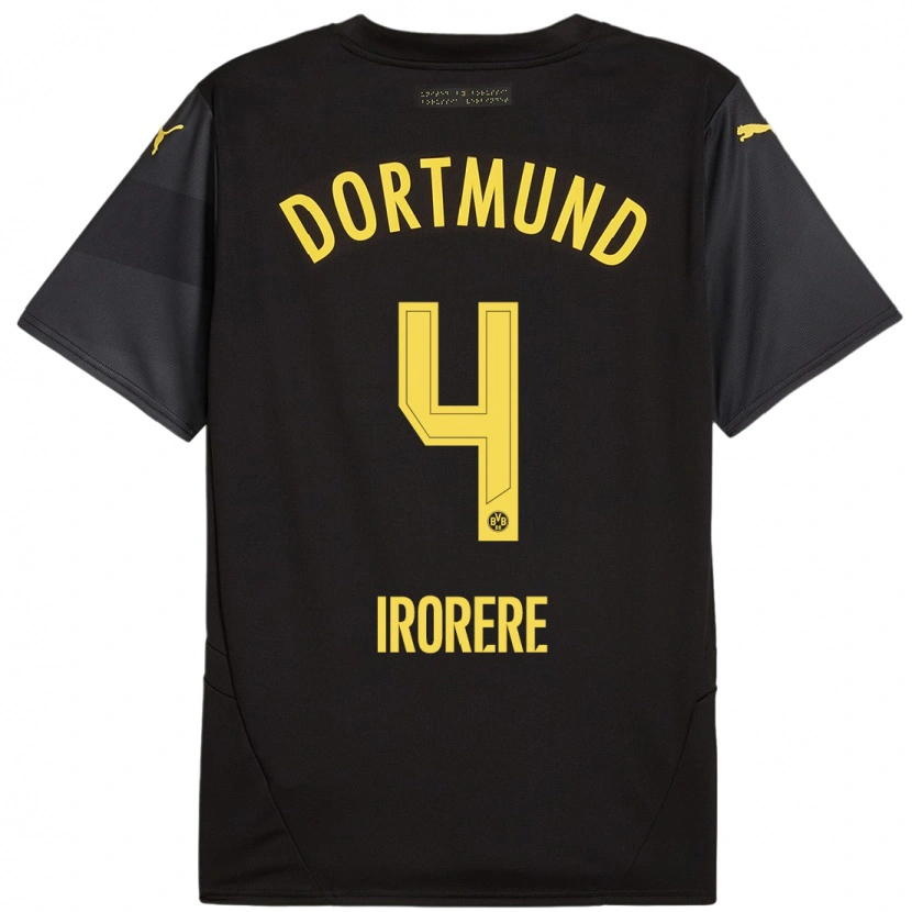 Danxen Heren Felix Irorere #4 Zwart Geel Uitshirt Uittenue 2024/25 T-Shirt