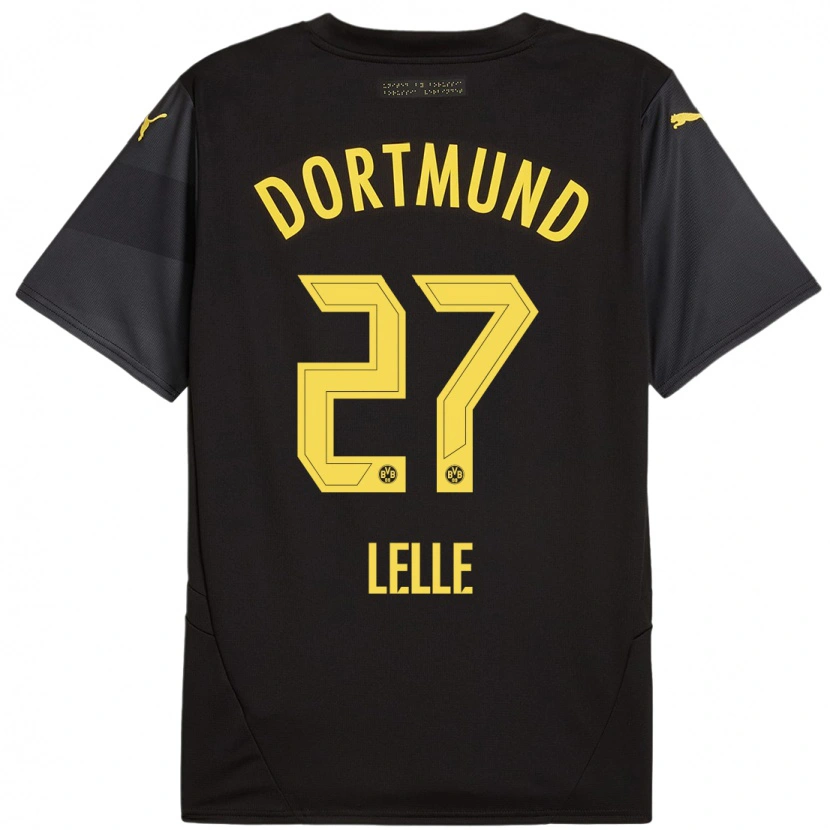 Danxen Heren David Lelle #27 Zwart Geel Uitshirt Uittenue 2024/25 T-Shirt