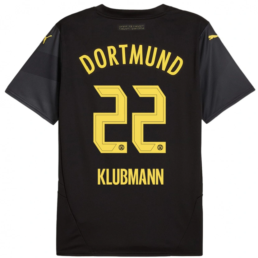 Danxen Heren Leon Klubmann #22 Zwart Geel Uitshirt Uittenue 2024/25 T-Shirt