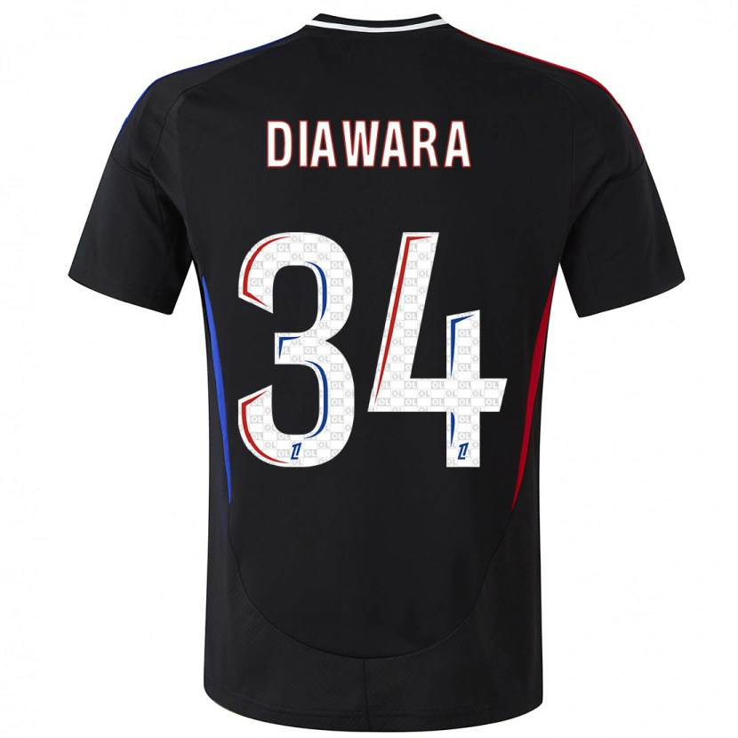 Danxen Heren Mahamadou Diawara #34 Zwart Uitshirt Uittenue 2024/25 T-Shirt