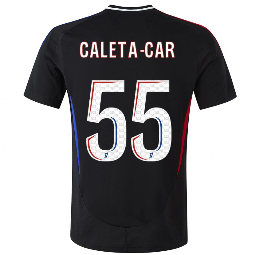 Danxen Heren Duje Caleta-Car #55 Zwart Uitshirt Uittenue 2024/25 T-Shirt