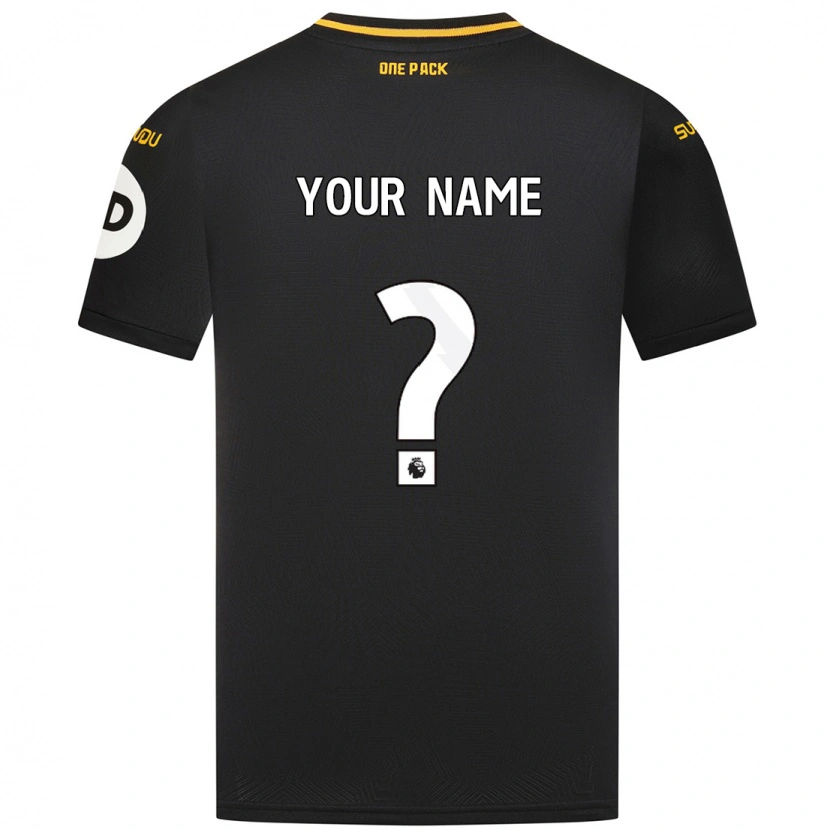 Danxen Heren Uw Naam #0 Zwart Uitshirt Uittenue 2024/25 T-Shirt