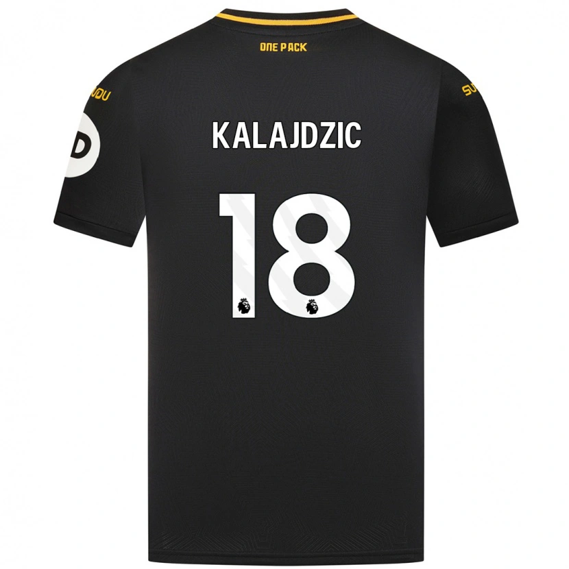 Danxen Heren Sasa Kalajdzic #18 Zwart Uitshirt Uittenue 2024/25 T-Shirt