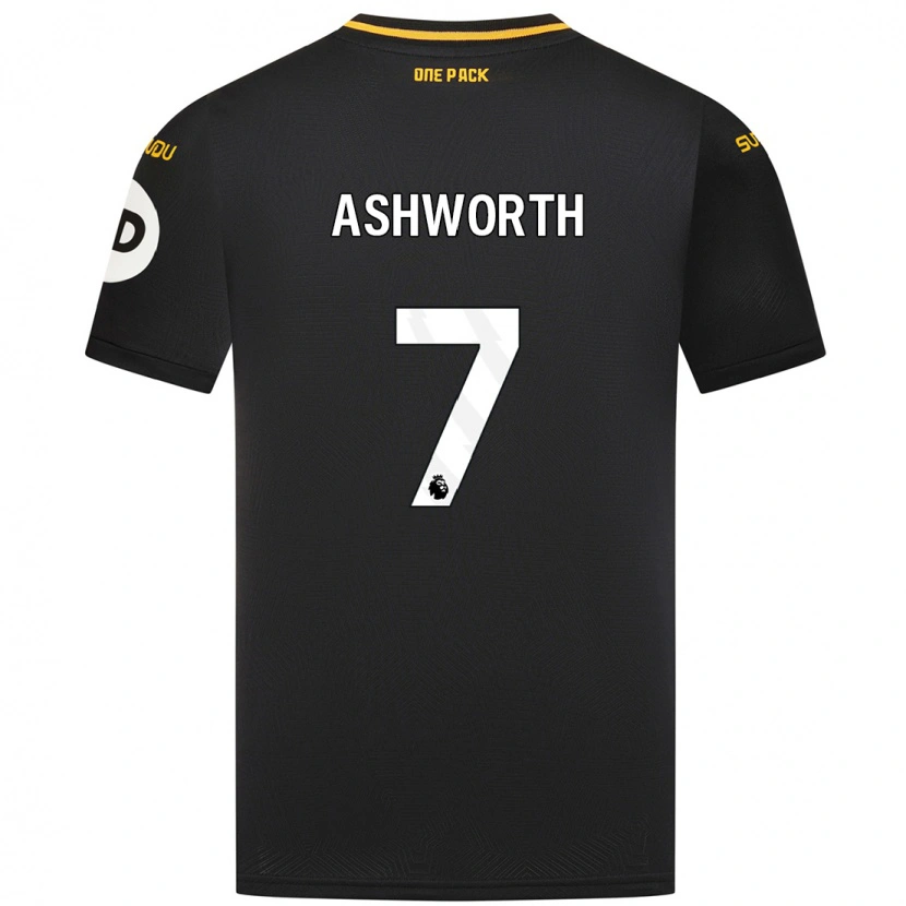 Danxen Heren Finn Ashworth #7 Zwart Uitshirt Uittenue 2024/25 T-Shirt