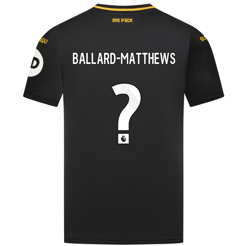 Danxen Heren Emilio Ballard-Matthews #0 Zwart Uitshirt Uittenue 2024/25 T-Shirt