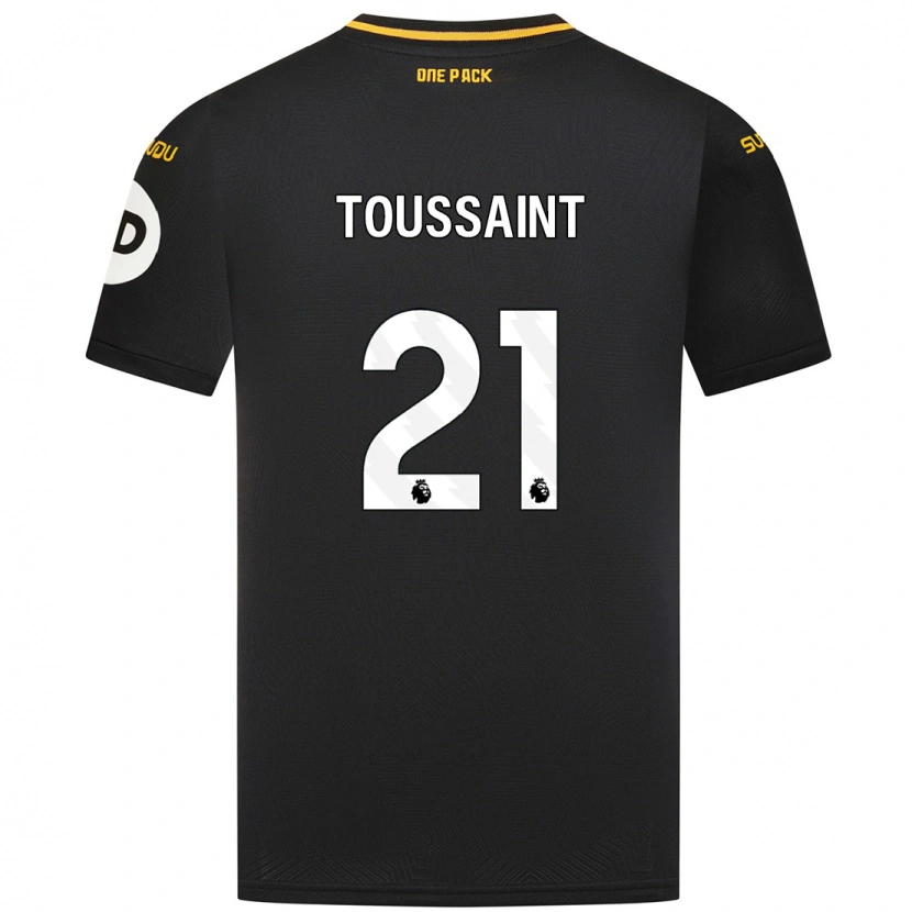 Danxen Heren Destiney Toussaint #21 Zwart Uitshirt Uittenue 2024/25 T-Shirt