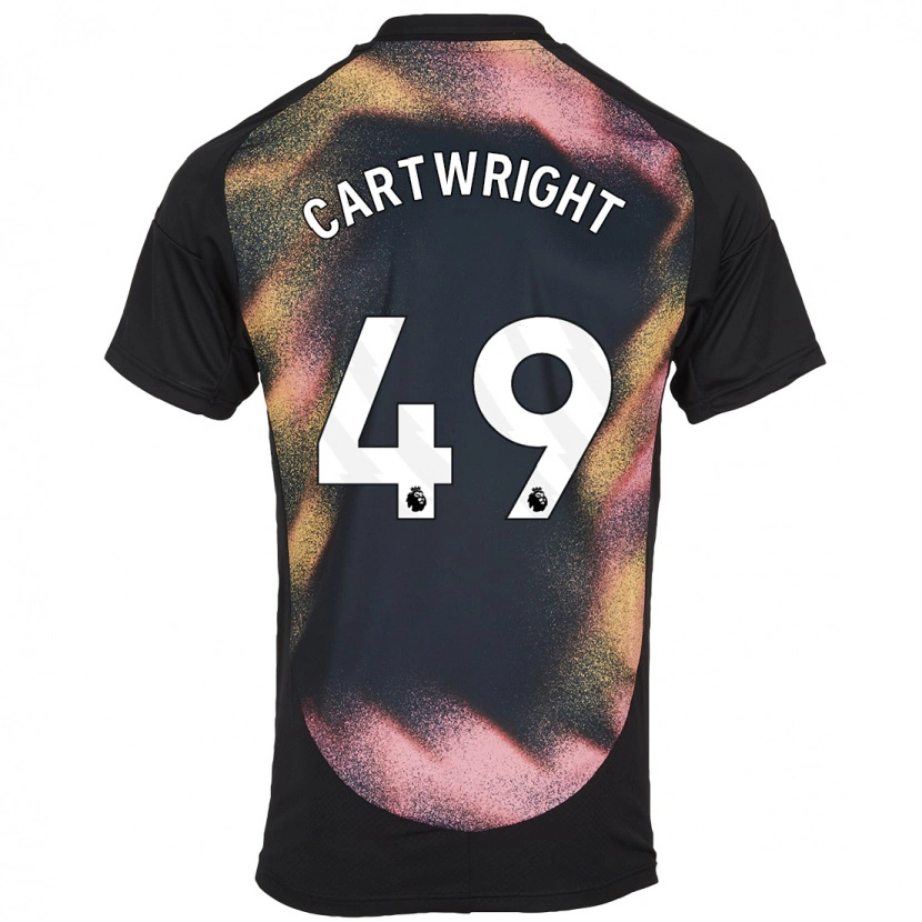 Danxen Heren Henry Cartwright #49 Zwart Wit Uitshirt Uittenue 2024/25 T-Shirt